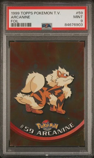 1999 Topps Arcanine Pokemon TV Foil #59 card image