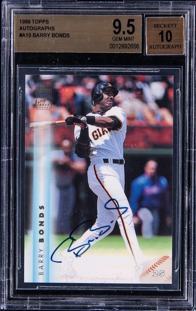 1999 Topps Barry Bonds Autograph #A10 card image