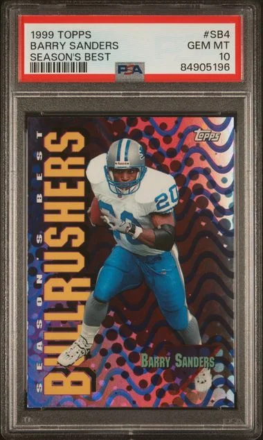 1999 Topps Barry Sanders Season's Best #SB4 card image