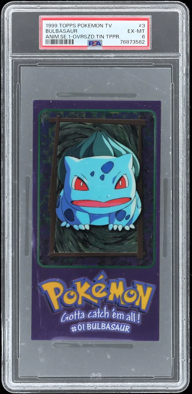 1999 Topps Bulbasaur Pokemon Tv Animation Series 1 Oversized Tin Toppers #3 card image