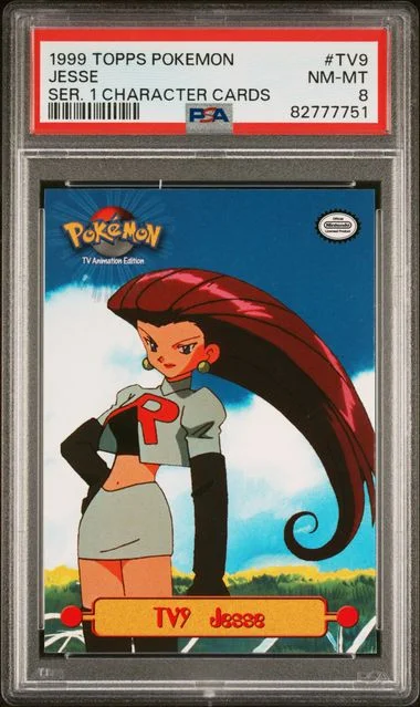 1999 Topps Character Cards Tv9 Jesse Pokemon Series #1 card image