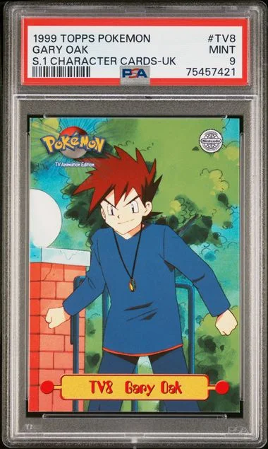 1999 Topps Character Cards United Kingdom Tv8 Gary Oak Pokemon Series #1 card image