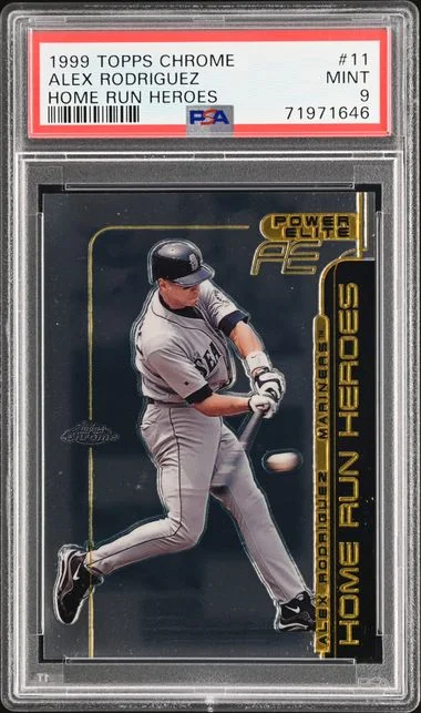 1999 Topps Chrome Alex Rodriguez Home Run Heroess #11 card image