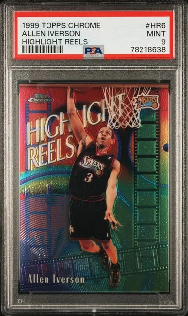 1999 Topps Chrome Allen Iverson Highlight Reels #HR6 card image