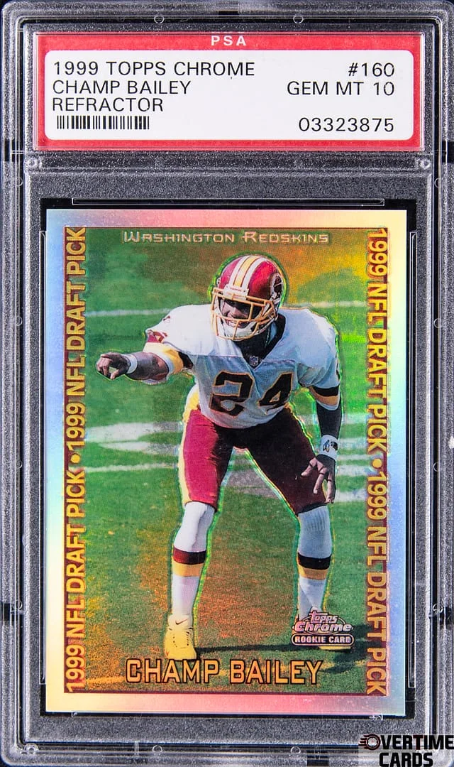 1999 Topps Chrome Champ Bailey Refractor #160 card image