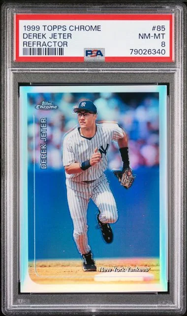 1999 Topps Chrome Derek Jeter Refractor #85 card image