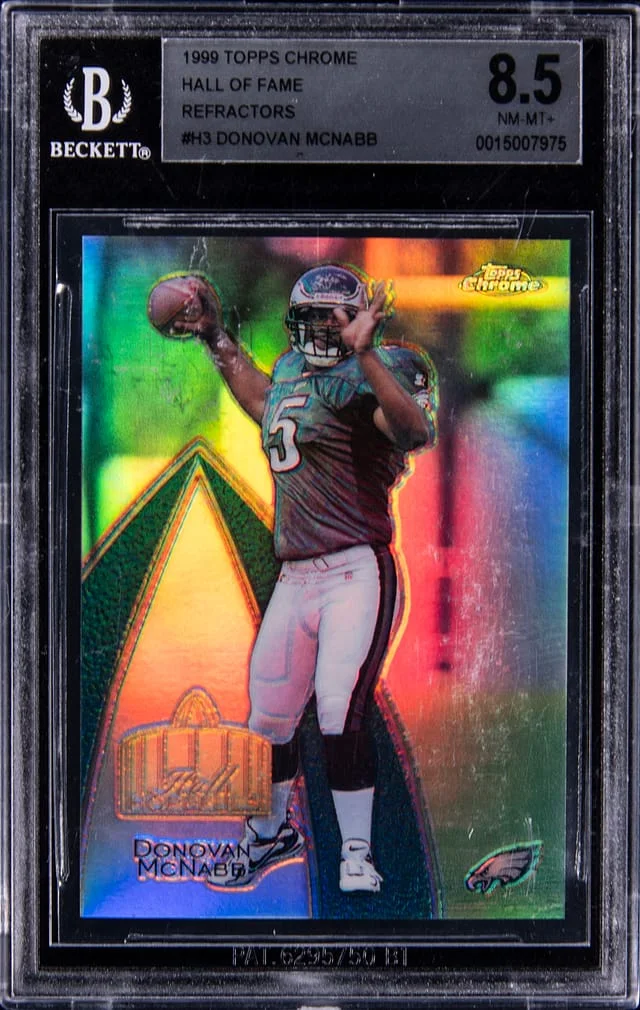1999 Topps Chrome Donovan McNabb Hall Of Fame Refractors #H3 card image