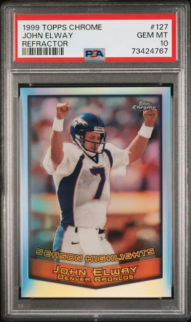1999 Topps Chrome John Elway Refractor #127 card image
