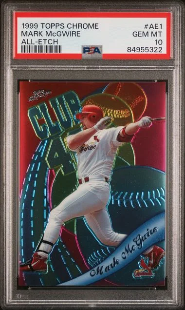 1999 Topps Chrome Mark Mcgwire All-Etch #AE1 card image
