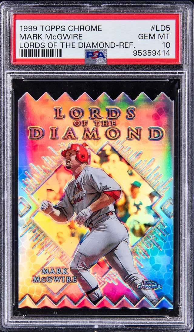 1999 Topps Chrome Mark McGwire Lords of the Diamond Refractor #LD5 card image