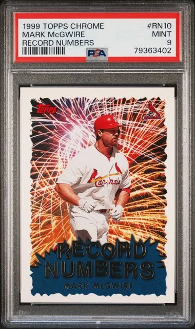 1999 Topps Chrome Mark Mcgwire Record Numbers #RN10 card image