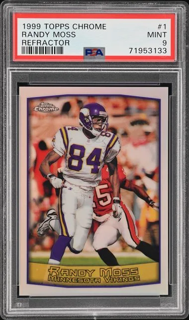 1999 Topps Chrome Randy Moss Refractor #1 card image