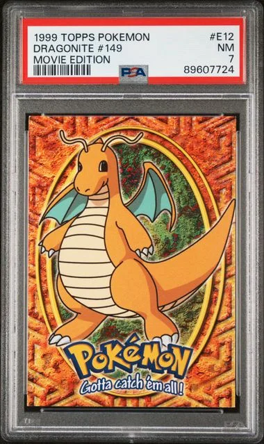 1999 Topps Dragonite #149 Pokemon The Movie EDT #E12 card image