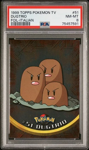 1999 Topps Dugtrio Pokemon Tv United Kingdom #51 card image