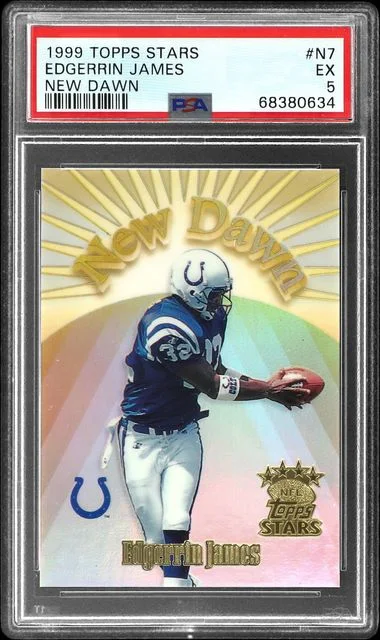 1999 Topps Edgerrin James Stars New Dawn #N7 card image