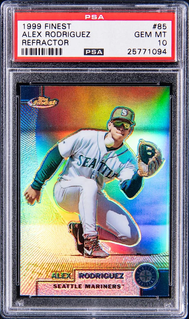 1999 Topps Finest Alex Rodriguez Refractor #85 card image
