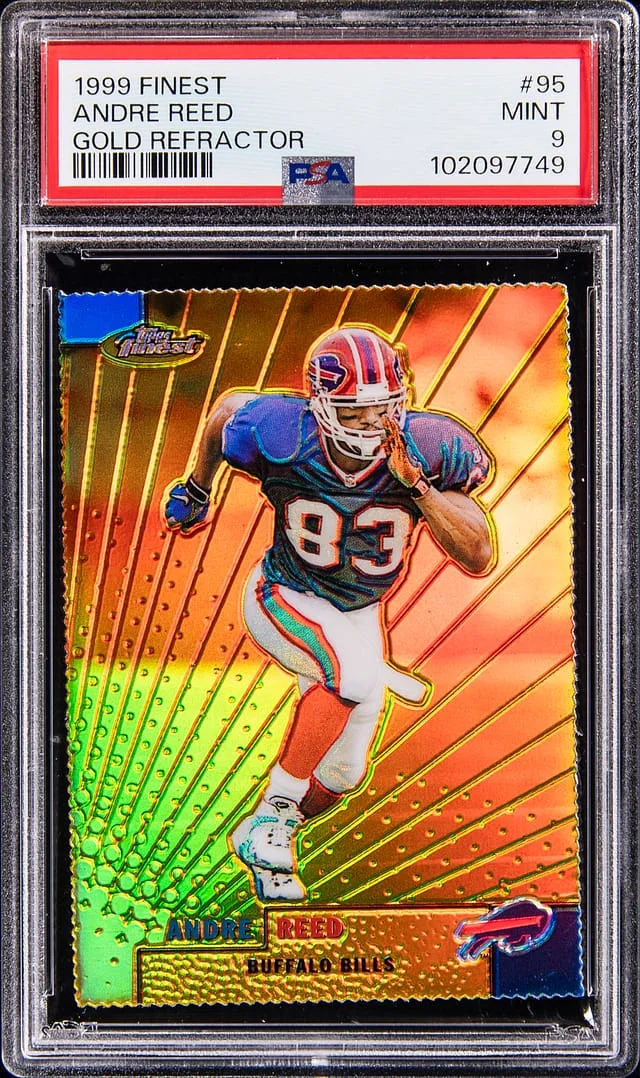 1999 Topps Finest Andre Reed Gold Refractor #95 card image