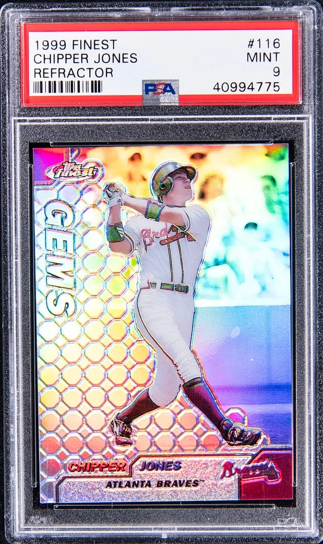 1999 Topps Finest Chipper Jones Refractor #116 card image