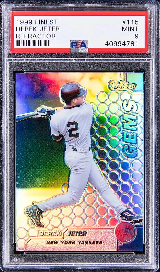 1999 Topps Finest Derek Jeter Refractor #115 card image