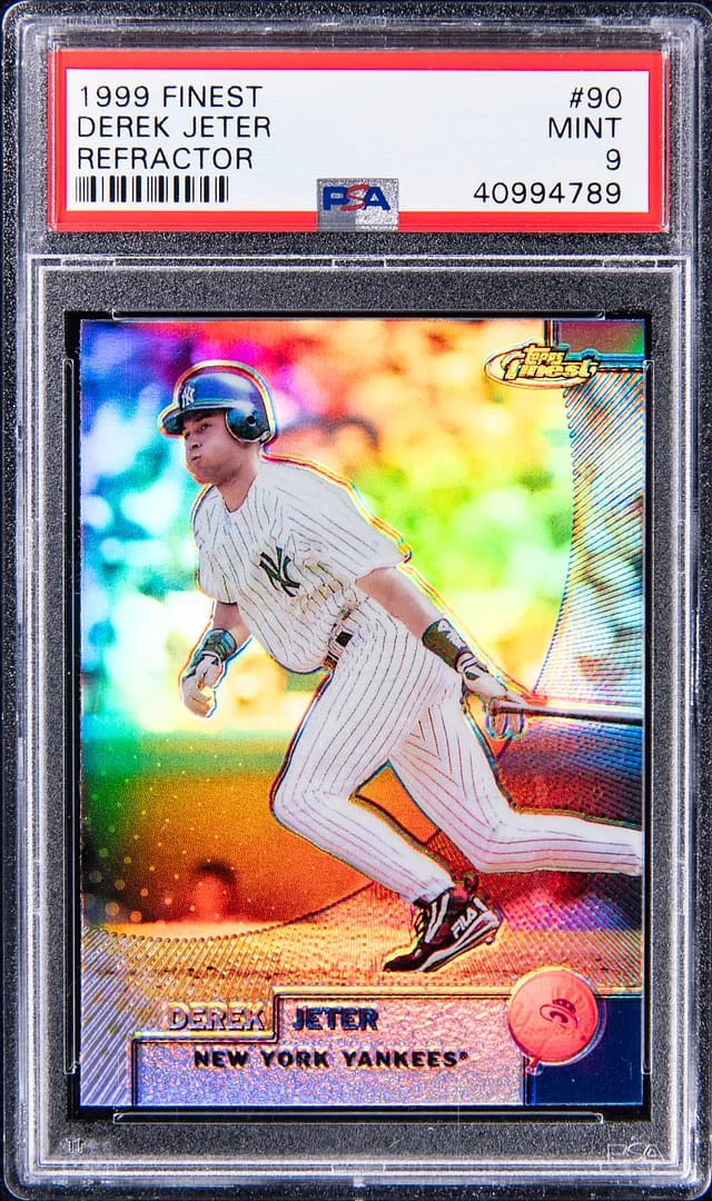 1999 Topps Finest Derek Jeter Refractor #90 card image