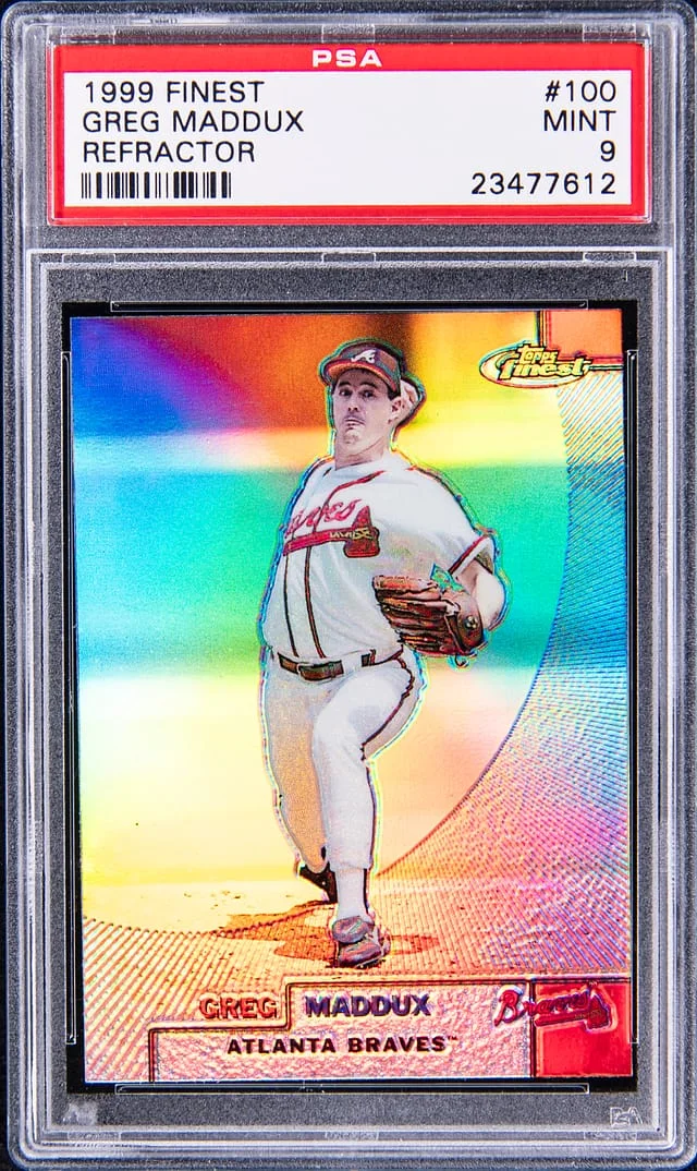 1999 Topps Finest Greg Maddux Refractor #100 card image