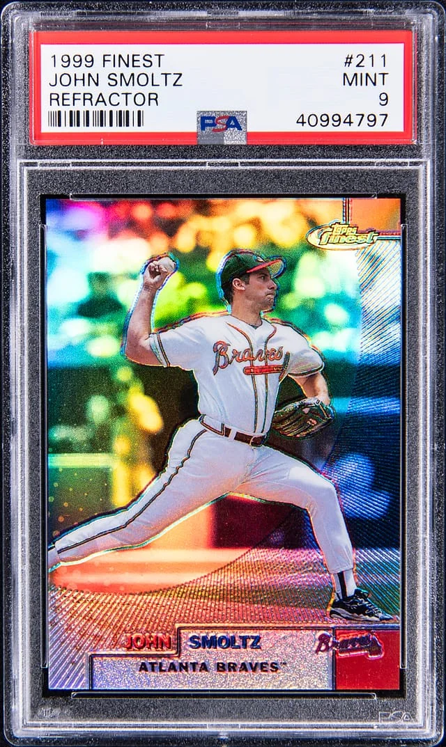 1999 Topps Finest John Smoltz Refractor #211 card image