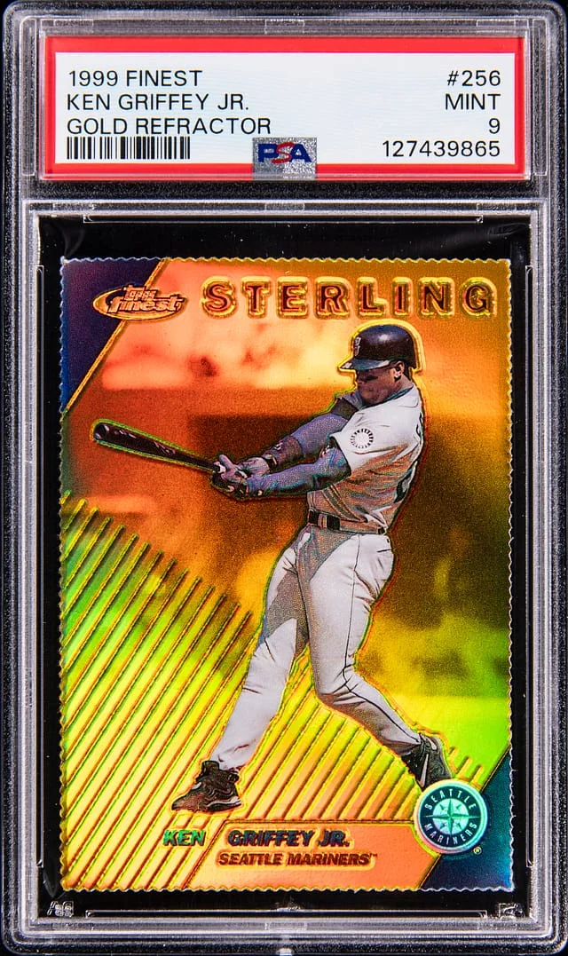 1999 Topps Finest Ken Griffey Jr. Gold Refractor #256 card image