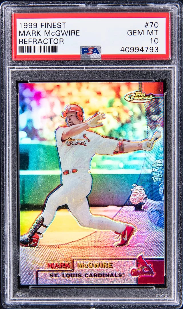 1999 Topps Finest Mark McGwire Refractor #70 card image