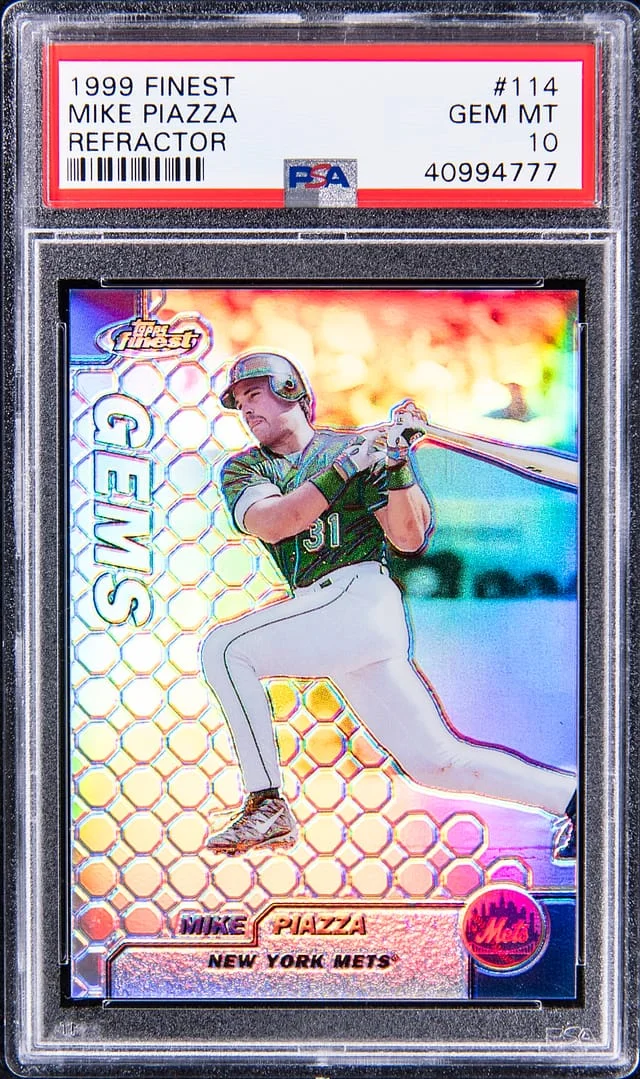 1999 Topps Finest Mike Piazza Refractor #114 card image