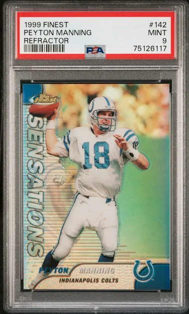 1999 Topps Finest Peyton Manning Refractor #142 card image