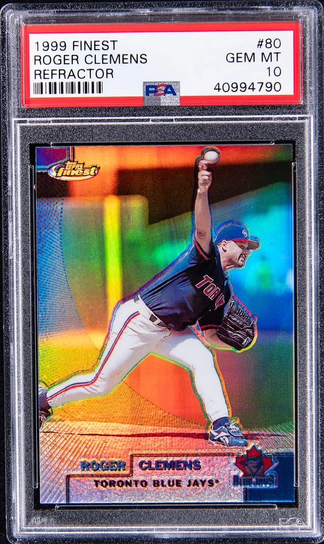 1999 Topps Finest Roger Clemens Refractor #80 card image