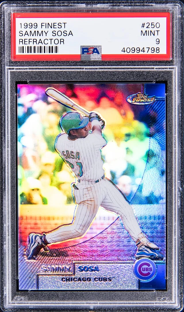 1999 Topps Finest Sammy Sosa Refractor #250 card image
