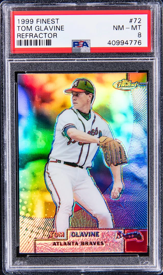 1999 Topps Finest Tom Glavine Refractor #72 card image
