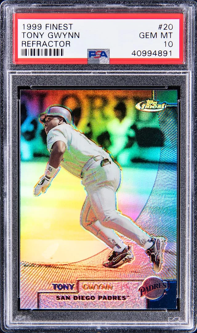 1999 Topps Finest Tony Gwynn Refractor #20 card image