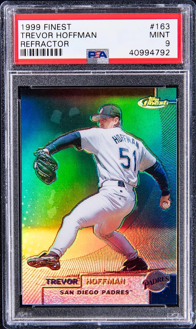 1999 Topps Finest Trevor Hoffman Refractor #163 card image