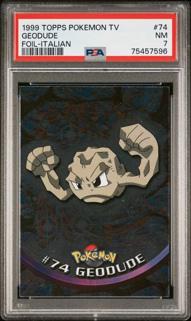 1999 Topps Geodude Pokemon TV #74 card image