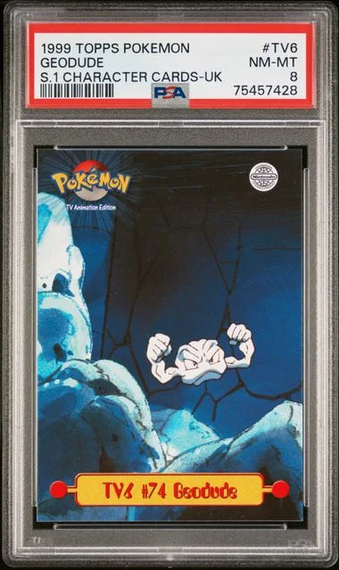 1999 Topps Geodude Pokemon Series 1 Character Cards United Kingdom #TV6 card image