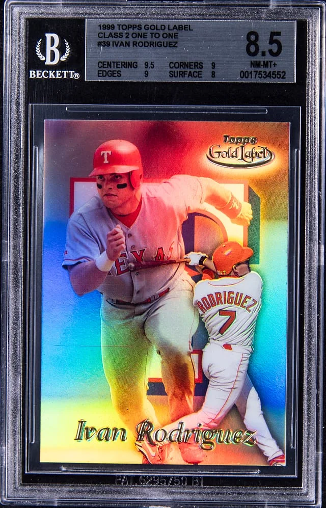 1999 Topps Gold Label Class 2 Ivan Pudge Rodriguez One To One #39 card image