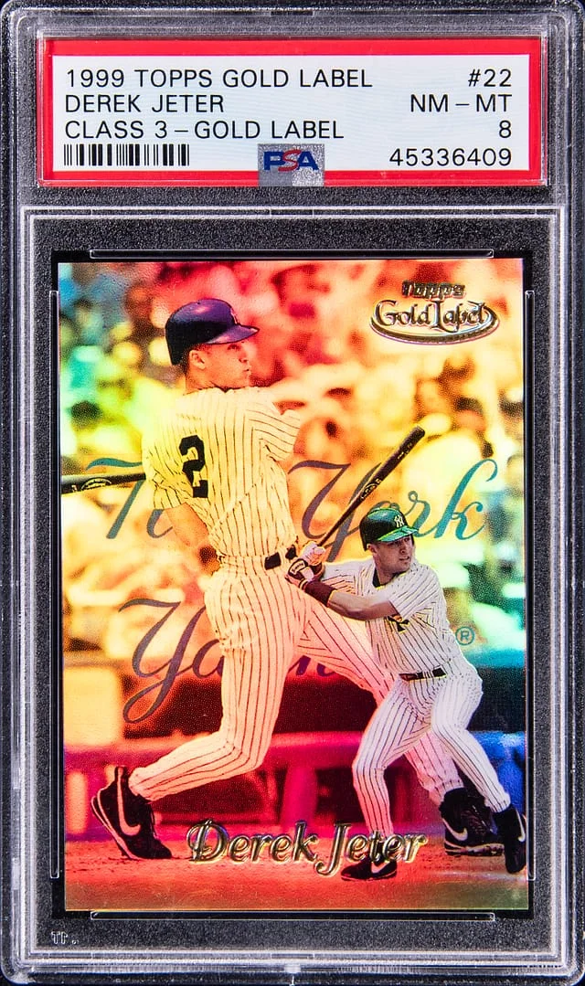 1999 Topps Gold Label Class 3 Derek Jeter Gold Label #22 card image