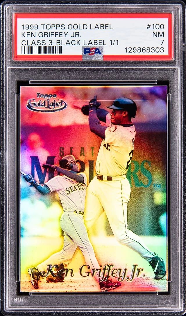 1999 Topps Gold Label Class 3 Ken Griffey Jr. Black Label #100 card image
