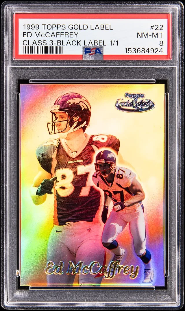 1999 Topps Gold Label Ed McCaffrey Black Label #22 card image
