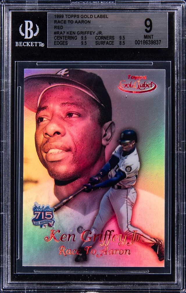 1999 Topps Gold Label Ken Griffey Jr. Race to Aaron Red #RA7 card image