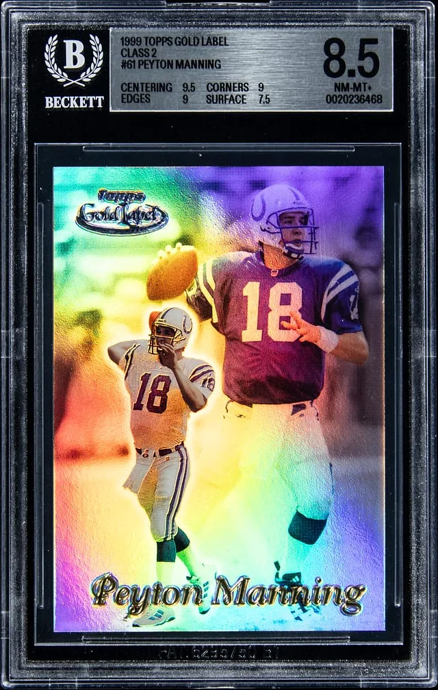 1999 Topps Gold Label Peyton Manning Black Label #61 card image