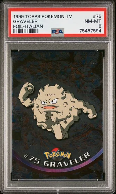 1999 Topps Graveler Pokemon TV Foil (Italian) #75 card image