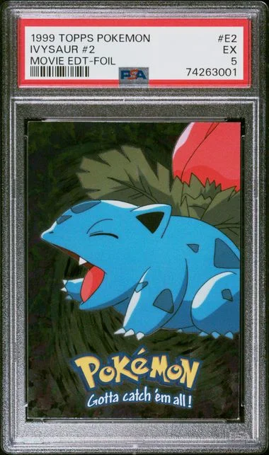 1999 Topps Ivysaur #2 Pokemon The Movie Foil #E2 card image