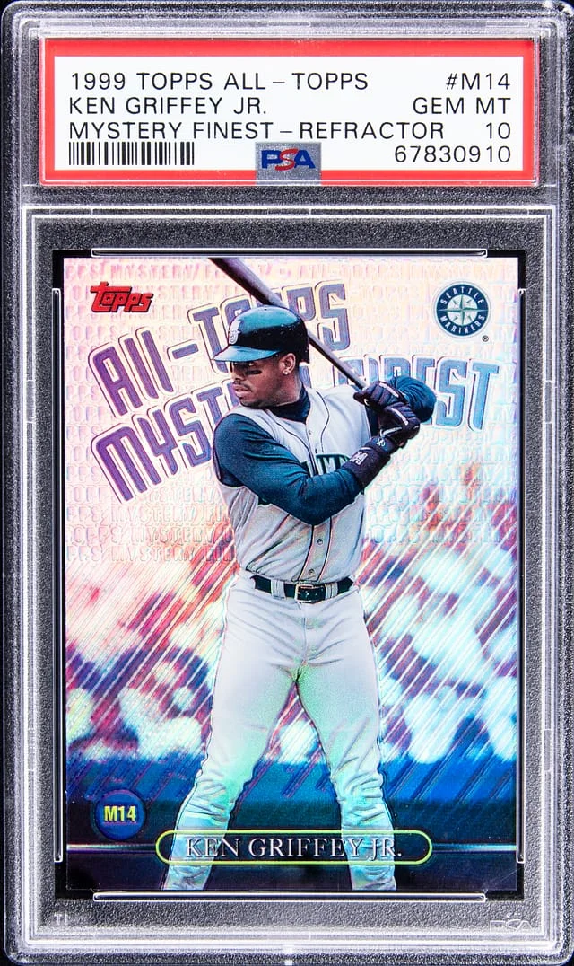 1999 Topps Ken Griffey Jr. All-Topps Mystery Finest Refractor #M14 card image