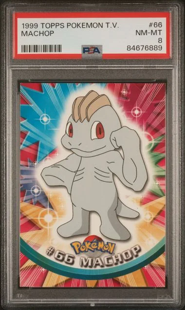 1999 Topps Machop Pokemon Tv #66 card image
