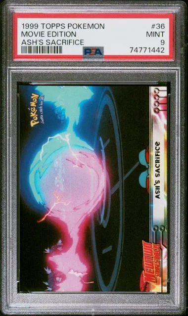 1999 Topps Movie Edition Pokemon The Movie EDT Ash's Sacrifice #36 card image