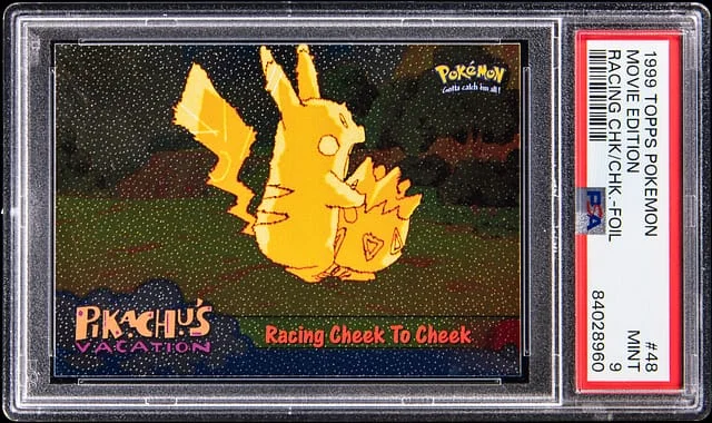 1999 Topps Movie Edition Pokemon Racing Cheek to Cheek Foil #48 card image