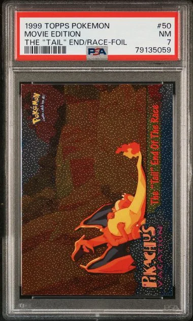 1999 Topps Movie Edition Pokemon The Movie EDT The Tail End Of The Race-Foil #50 card image